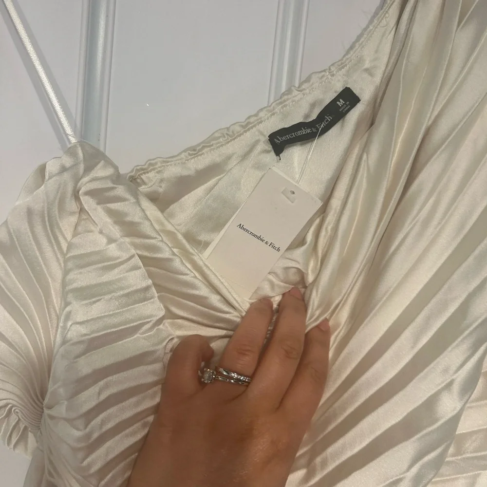 The A&F Giselle Pleated One-Shoulder Maxi Dress M NWT - Picture 6 of 6